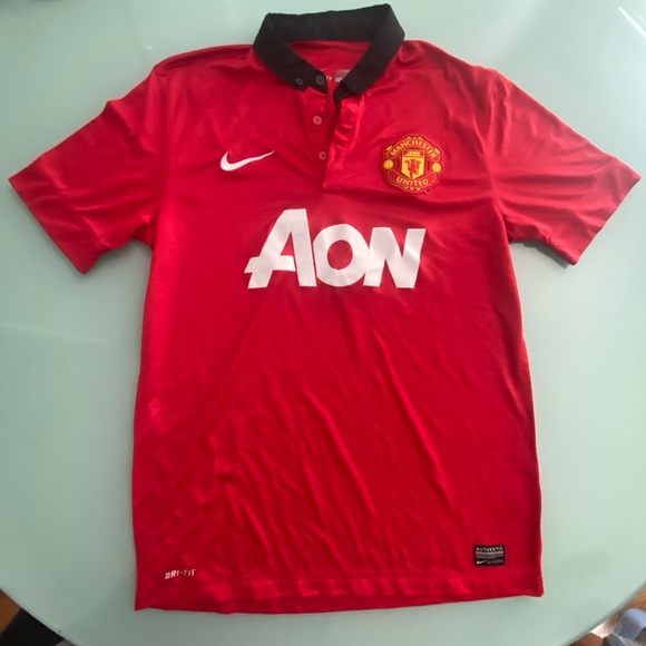 Nike Other - Medium Red Manchester United Jersey Polo